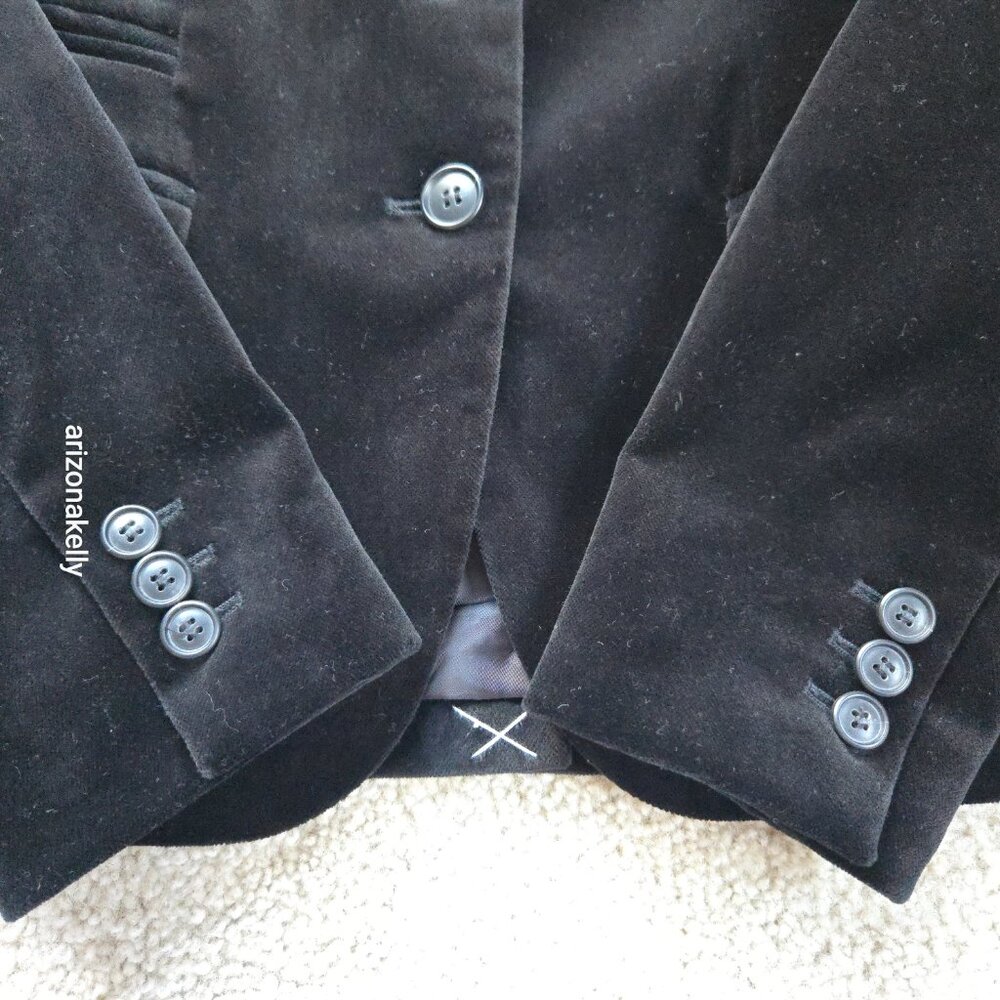NWOT J. Crew Velvet Schoolboy Blazer Black Size 2 - Picture 10 of 12